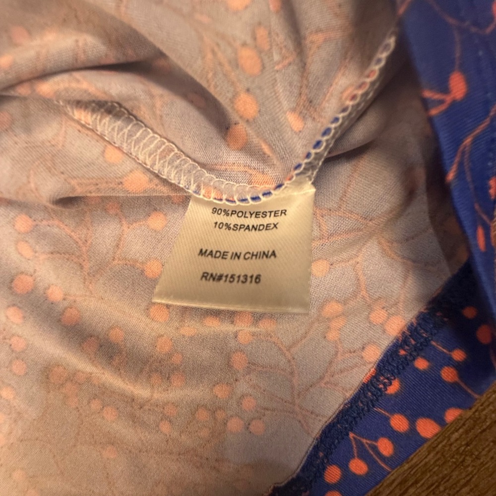 Court Haley Women's Long Sleeve Quarter Zip Pullover, Blue Printed Size XL Golf - Picture 7 of 12